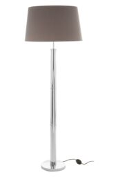 Orsina Skye Tall Floor Lamp with Tubular Base in Silver - thumbnail 2