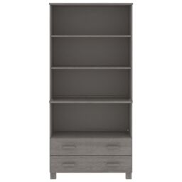 Berkfield Home Highboard HAMAR Solid Wood Pine Light Grey - thumbnail 3