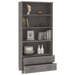 Berkfield Home Highboard HAMAR Solid Wood Pine Light Grey - thumbnail 6