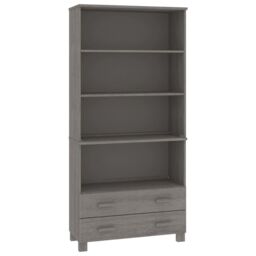 Berkfield Home Highboard HAMAR Solid Wood Pine Light Grey - thumbnail 2