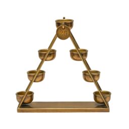 Ivyline Advent Countdown Candle Holder with Numbered Date Discs - Antique Brass Finish, 25cm Premium Quality Modern Design in Metallics - thumbnail 3