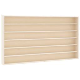Berkfield Home Wall Display Cabinet with 6 Shelves 80x8.5x55 cm in Light Beige - thumbnail 1
