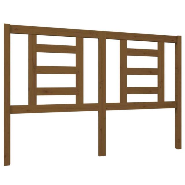 Berkfield Home Bed Headboard Honey Brown 146x4x100 cm Solid Wood Pine - Size: 146 x 4 x 100 cm - image 1