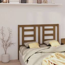 Berkfield Home Bed Headboard Honey Brown 146x4x100 cm Solid Wood Pine - Size: 146 x 4 x 100 cm - thumbnail 4