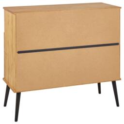 Wyld and Coco Everpine 4-Drawer Chest of Drawers - Light Pine W100 x D45 x H91cm in Brown - thumbnail 5