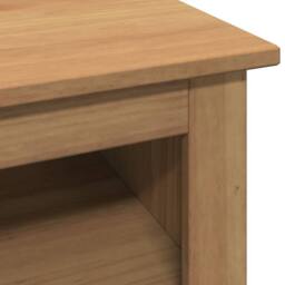 Berkfield Home Desk Panama 112x45x75 cm Solid Wood Pine in Brown - Size: 112 x 45 x 75 cm - thumbnail 8