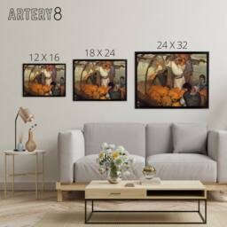 "Artery8 Saturnino Herran The Offering Framed Canvas Wall Art Print - Size: W24"" x H32""" - thumbnail 4