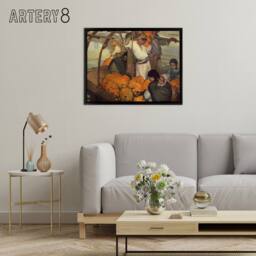 "Artery8 Saturnino Herran The Offering Framed Canvas Wall Art Print - Size: W24"" x H32""" - thumbnail 3