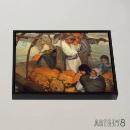 "Artery8 Saturnino Herran The Offering Framed Canvas Wall Art Print - Size: W24"" x H32""" - thumbnail 2
