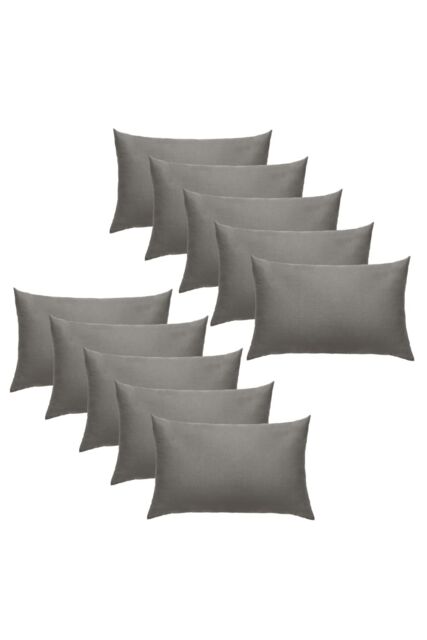 OHS 10 x Soft Polycotton Housewife Pillowcase Set in Charcoal - image 1
