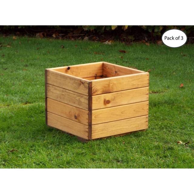 Charles Taylor Multi Pack of 3 - Regular Open Berwick Planter - Fully Assembled in Light Brown - image 1