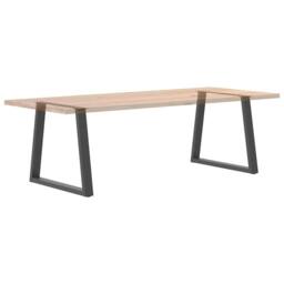 Berkfield Home Dining Table Legs V-Shape 2 pcs Anthracite 70x(72-73.3) cm Steel in Charcoal - thumbnail 8