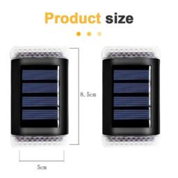 SPETLEK 4X SUPER BRIGHT SOLAR POWERED DOOR FENCE WALL LIGHTS LED in Black - thumbnail 2