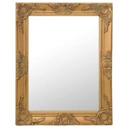 Berkfield Home Wall Mirror Baroque Style 50x60 cm Gold - thumbnail 2
