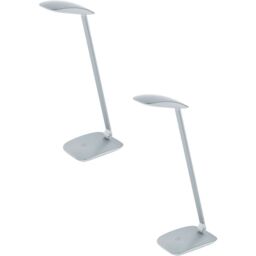 Loops 2 PACK Table Desk Lamp Colour Silver Touch On/Off Dimming LED 4.5W Included in Metallics - thumbnail 1