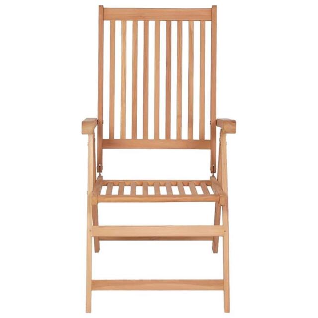 Berkfield Home Reclining Garden Chairs 2 pcs Solid Teak Wood in Brown - image 1
