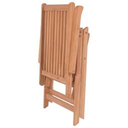 Berkfield Home Reclining Garden Chairs 2 pcs Solid Teak Wood in Brown - thumbnail 7