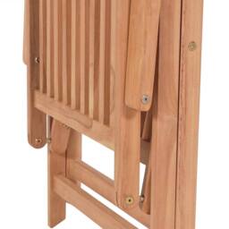 Berkfield Home Reclining Garden Chairs 2 pcs Solid Teak Wood in Brown - thumbnail 8