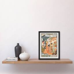 Artery8 Grasset Vintage Art Nouveau Newspaper Christmas Cover Framed Art - Size: A4 - thumbnail 2