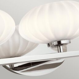Netlighting Kichler Pim Bathroom Wall Lamp Polished Chrome 3000K IP44 in Grey - thumbnail 4