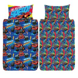 Nickelodeon Blazing Duvet Cover Set in Blue - Size: Single