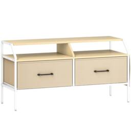 Wyld Haus Avamira 98cm Natural Wood Effect TV Stand Foldable Drawers - thumbnail 2