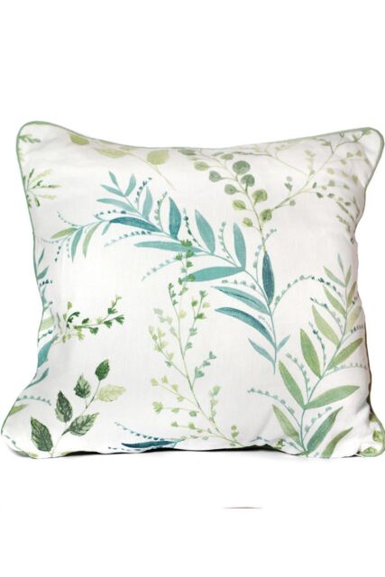 Fusion 'Fernworthy' Spring Breeze Botanical Print Filled Cushion 100% Cotton in Green - Size: 43 cm x 43 cm - image 1