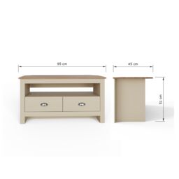 GFW Lancaster Corner TV Unit in Cream - thumbnail 8
