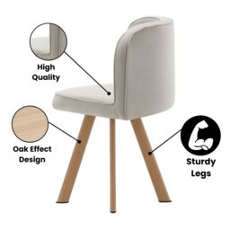 KOSY KOALA Space Saving Dining Table with 4 Velvet Chairs Set, Dining Room Furniture in Brown - thumbnail 3