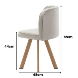 KOSY KOALA Space Saving Dining Table with 4 Velvet Chairs Set, Dining Room Furniture in Brown - thumbnail 5