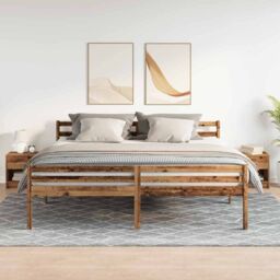 Berkfield Home Bedside Cabinets 2 pcs with Drawer Old Wood 39x28x41 cm in Brown - Size: 39 x 28 x 41 cm - thumbnail 3