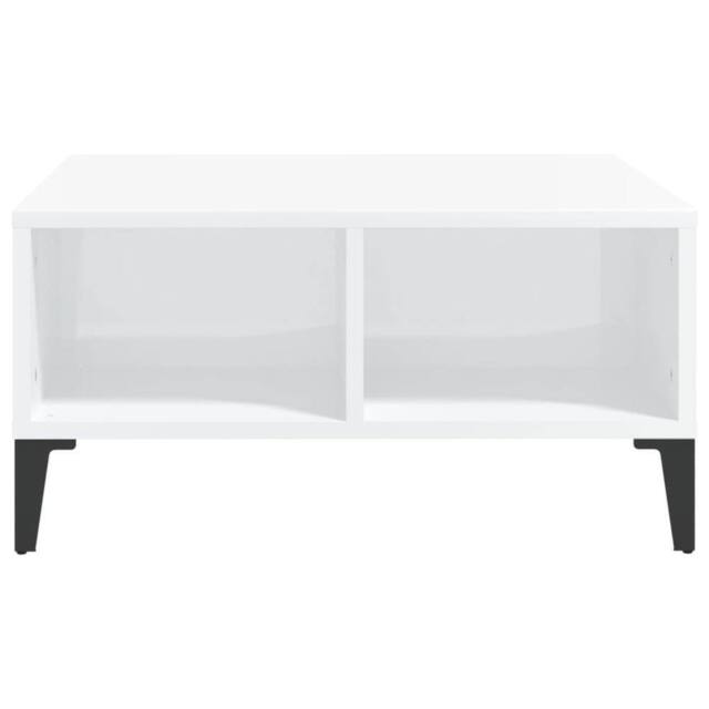 Berkfield Home Modern Coffee Table High Gloss White 60x60x30 cm Engineered Wood - Size: 60 x 60 x 30 cm - image 1