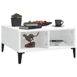 Berkfield Home Modern Coffee Table High Gloss White 60x60x30 cm Engineered Wood - Size: 60 x 60 x 30 cm - thumbnail 5