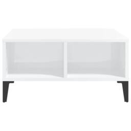 Berkfield Home Modern Coffee Table High Gloss White 60x60x30 cm Engineered Wood - Size: 60 x 60 x 30 cm