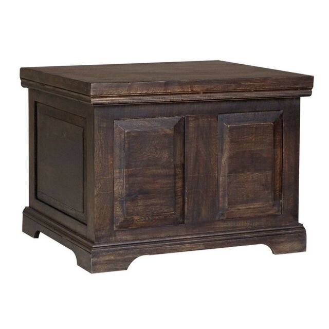 Jaipur Furniture Ltd Small Box - Mango Wood - L50 x W60 x H45 cm - Dark Finish in Brown - image 1