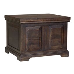 Jaipur Furniture Ltd Small Box - Mango Wood - L50 x W60 x H45 cm - Dark Finish in Brown - thumbnail 1