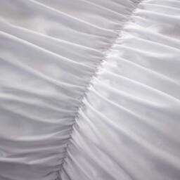 New Edge Blinds Ruched Duvet Set in White - Size: Double - thumbnail 3