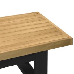 Berkfield Home Coffee Table NOAIN U-Shaped Legs 120x60x40 cm Solid Wood Pine in Brown - Size: 120 x 60 x 40 cm - thumbnail 6