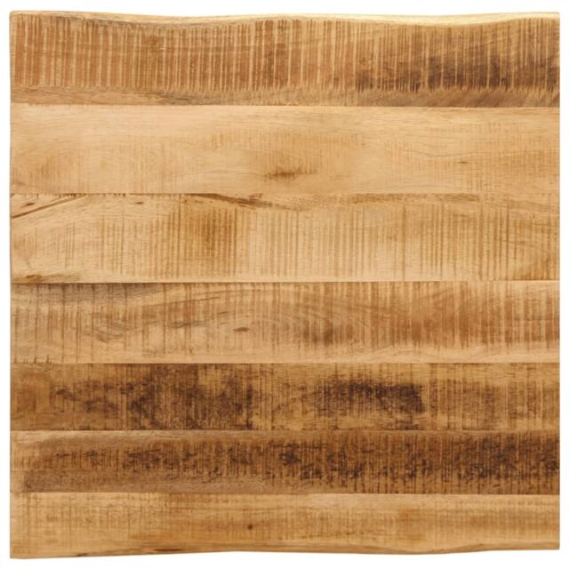 Berkfield Home Table Top Live Edge 80x80x3.8 cm Solid Wood Rough Mango in Brown - image 1