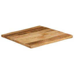 Berkfield Home Table Top Live Edge 80x80x3.8 cm Solid Wood Rough Mango in Brown - thumbnail 2