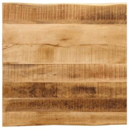 Berkfield Home Table Top Live Edge 80x80x3.8 cm Solid Wood Rough Mango in Brown - thumbnail 1