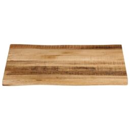 Berkfield Home Table Top Live Edge 80x80x3.8 cm Solid Wood Rough Mango in Brown - thumbnail 3