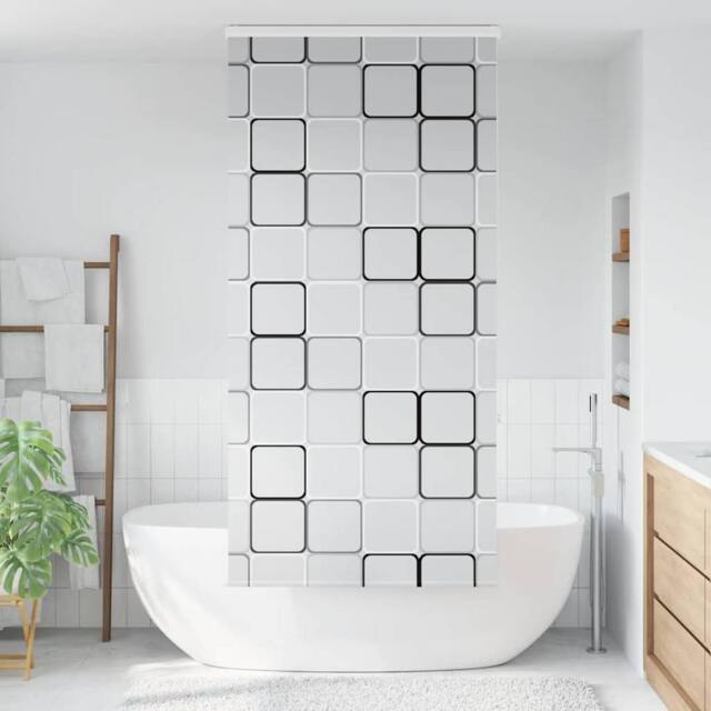 Berkfield Home Shower Roller Blind with Cassette 100x240 cm Fabric Width 96 cm in White - image 1
