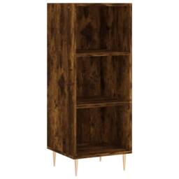 Berkfield Home Highboard Smoked Oak 34.5x34x180 cm Engineered Wood in Brown - thumbnail 5
