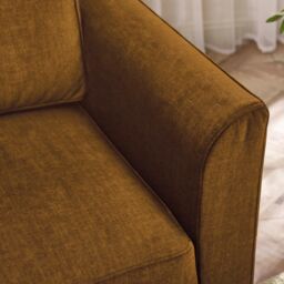 FurnitureboxUK Logan Fabric 2 Seater Sofa in Orange - thumbnail 5