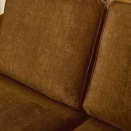 FurnitureboxUK Logan Fabric 2 Seater Sofa in Orange - thumbnail 4