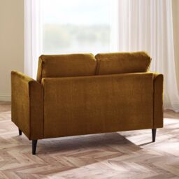 FurnitureboxUK Logan Fabric 2 Seater Sofa in Orange - thumbnail 3