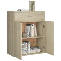 Berkfield Home Sideboard Sonoma Oak 60x30x75 cm Engineered Wood in Brown - Size: 60 x 30 x 75 cm - thumbnail 5
