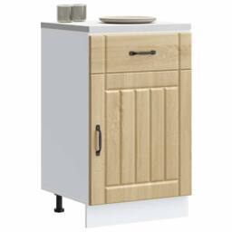 Berkfield Home Kitchen Base Cabinet Lucca Sonoma Oak Engineered Wood in Light Tan - thumbnail 2