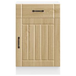 Berkfield Home Kitchen Base Cabinet Lucca Sonoma Oak Engineered Wood in Light Tan - thumbnail 4